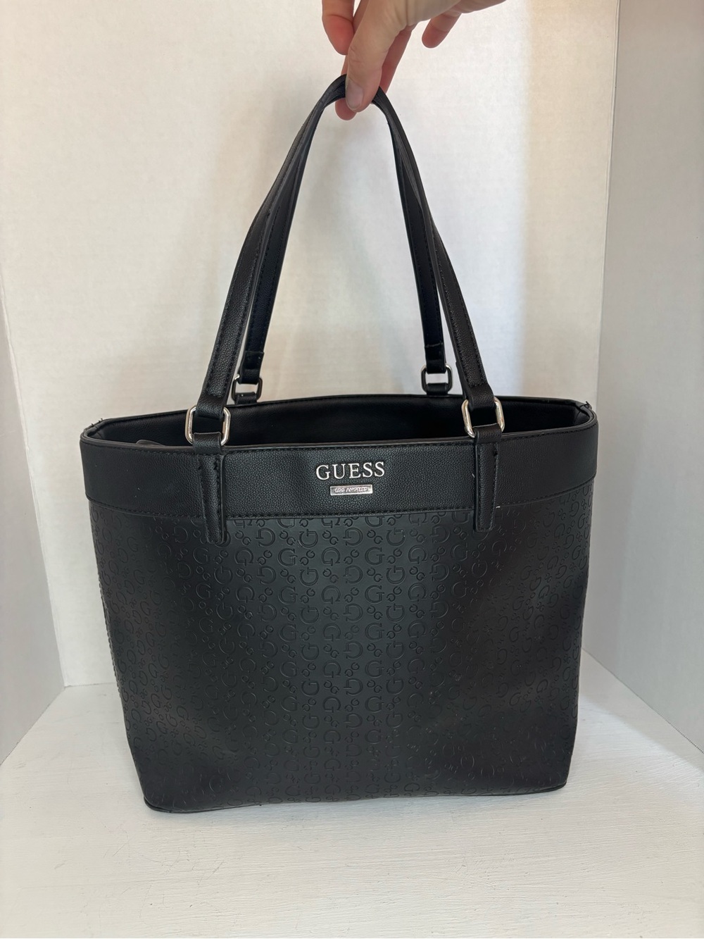 GUESS Signature Black Purse Handbag Tote